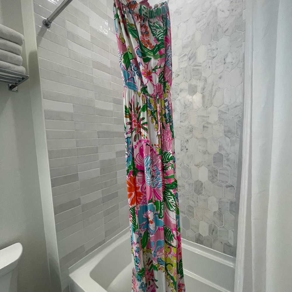 Lily Pulitzer Neon Maxi Bandeau Dress